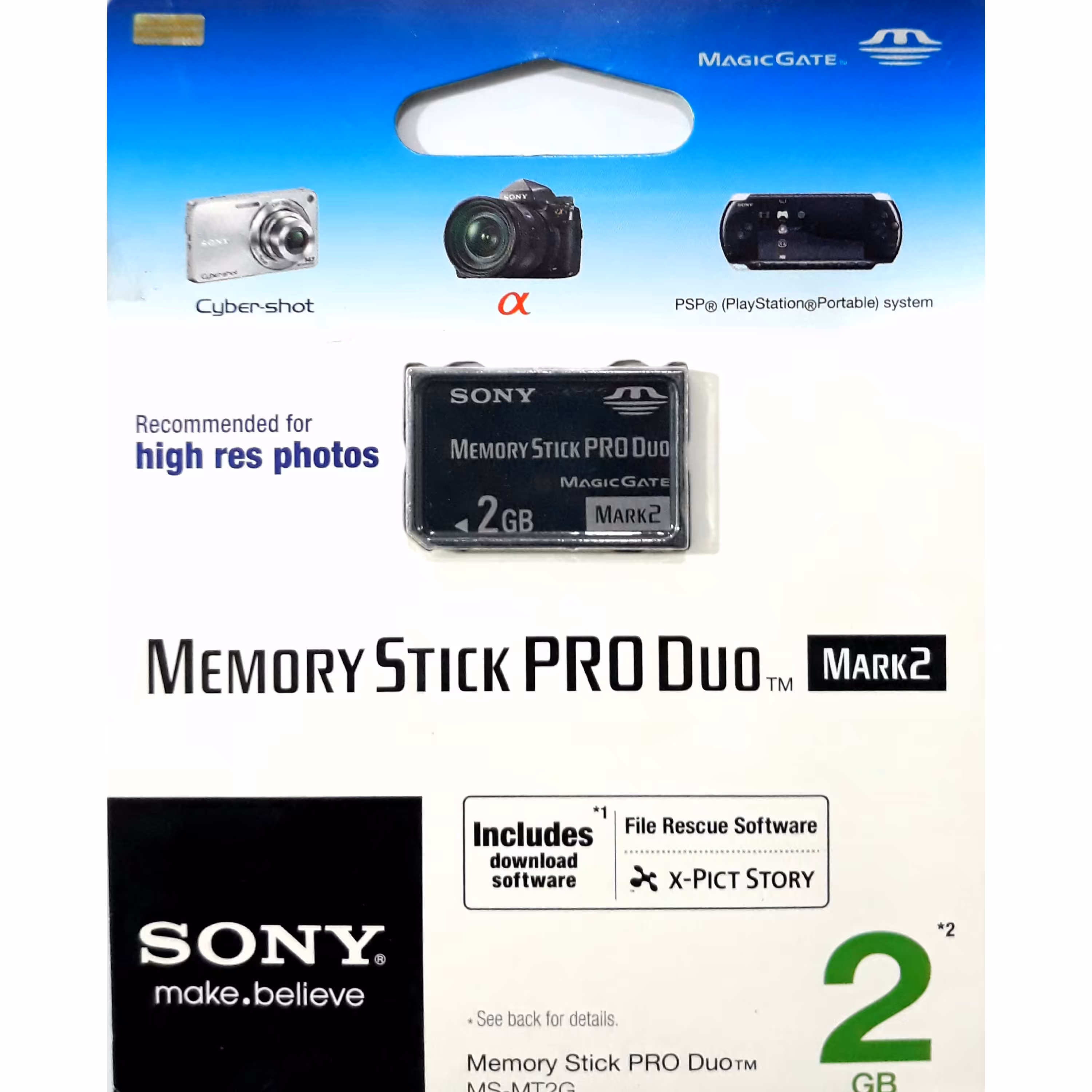 رم یا مموری استیک (کالا ناموجود)  پرو دو 2 گیگ سونی اصلی آکبند با پک 