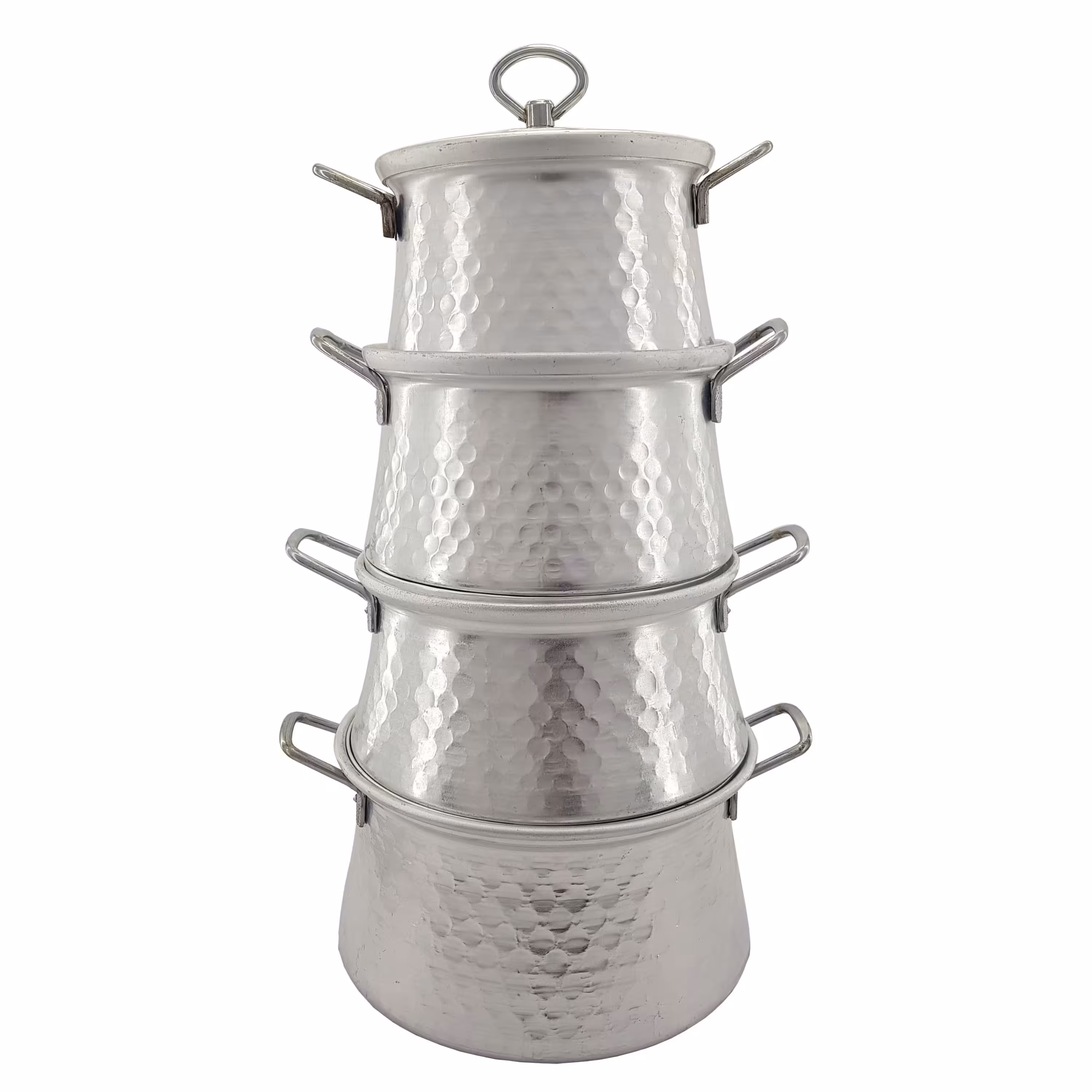 سرویس قابلمه 8 پارچه روحی چکشی مدل دیگچه طرح مس