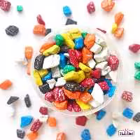 شکلات سنگی رنگی (جیلی بیلی) 500 گرمی اعتماد تازه و سطلی | amazonchi