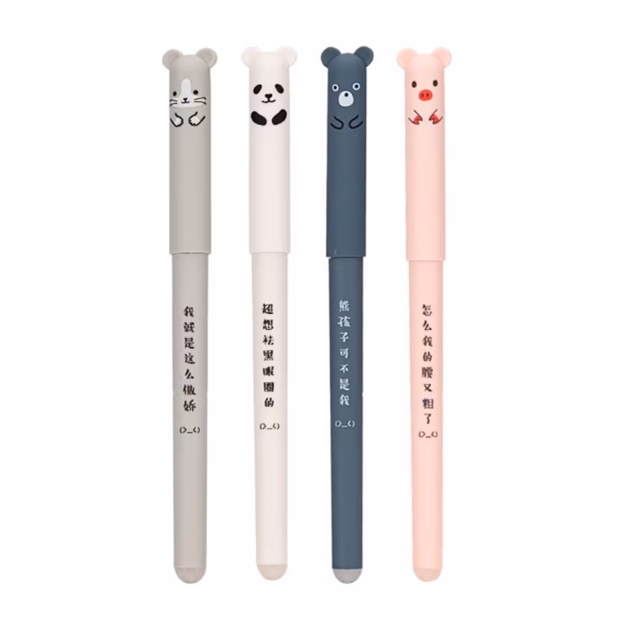 خودکار مدل عروسکی پاک کن دار مجموعه 4 عددی