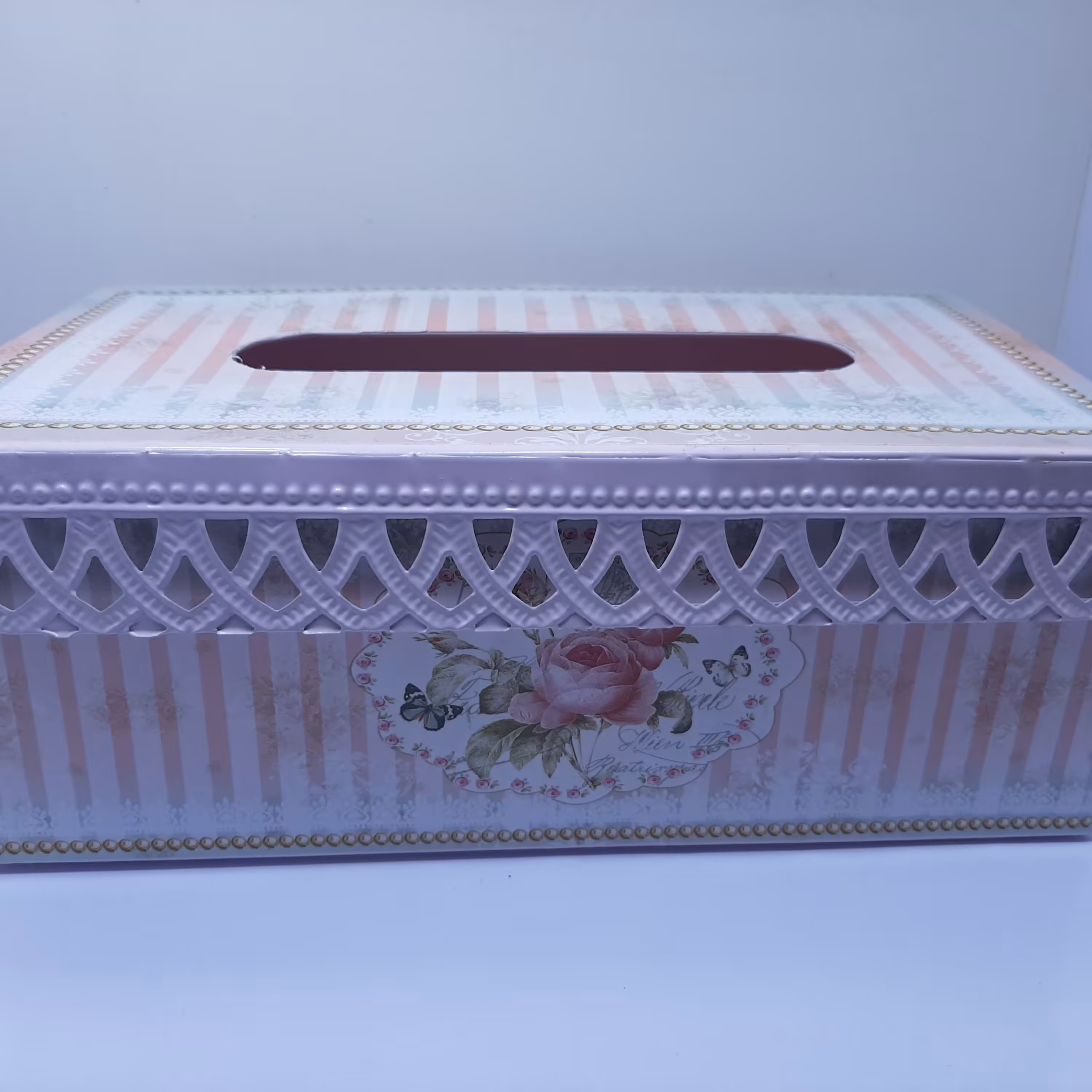 جادستمالی فانتزی فلزی وارداتی رنگ صورتی