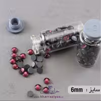 نگین DMC حرارتی هشت ضلعی بادمجانی 6 میل