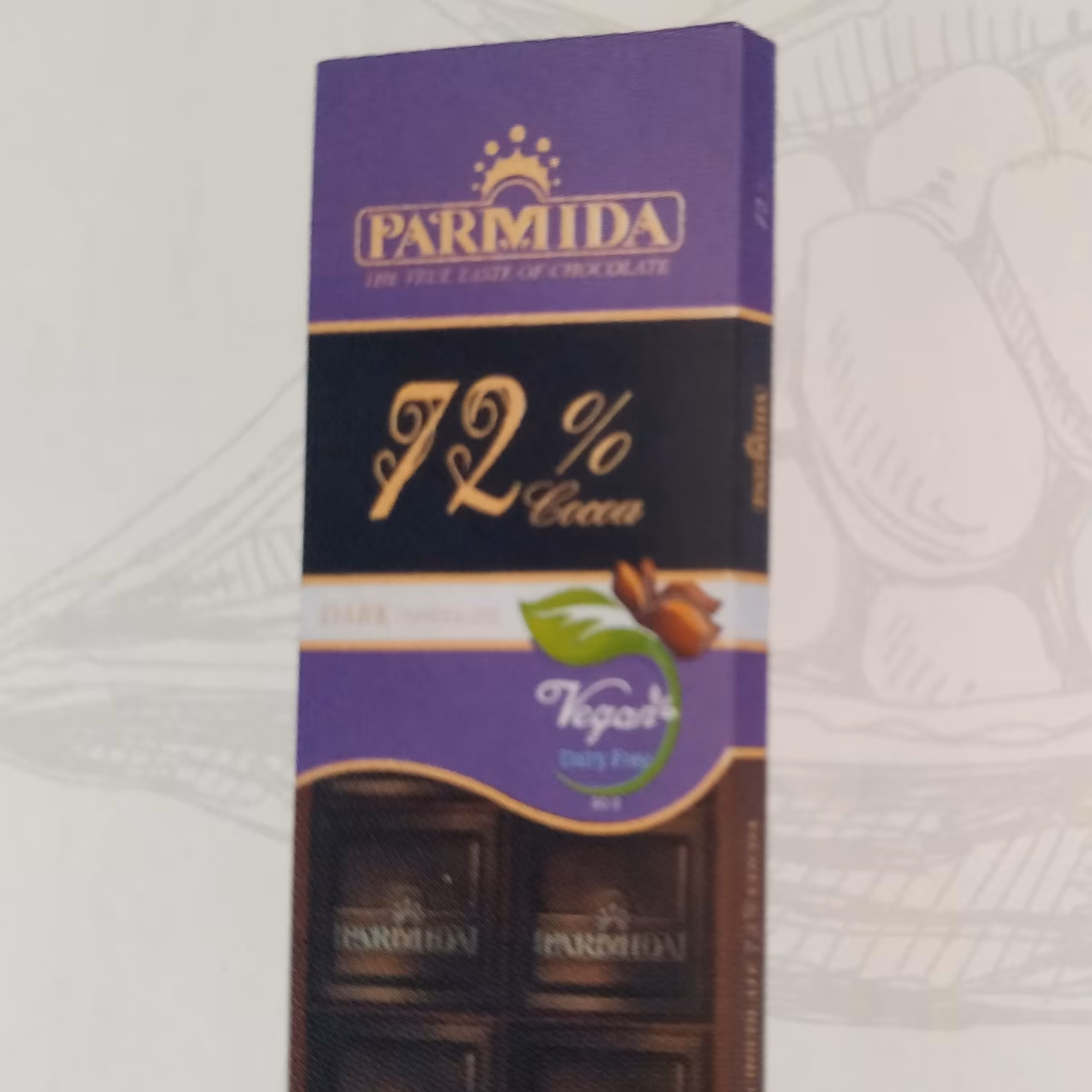 شکلات تابلت 72 درصد پارمیدا 