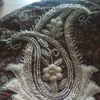 ترمه قابی سرمه دوزی شده 