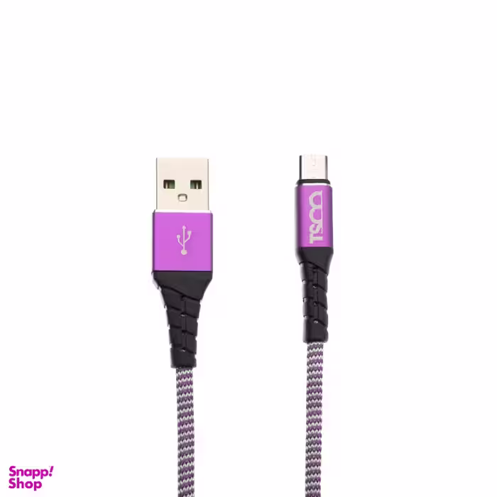 کابل شارژ USB به microUSB تسکو (Tsco) مدل TC A194 طول 1 متر رنگ بنفش