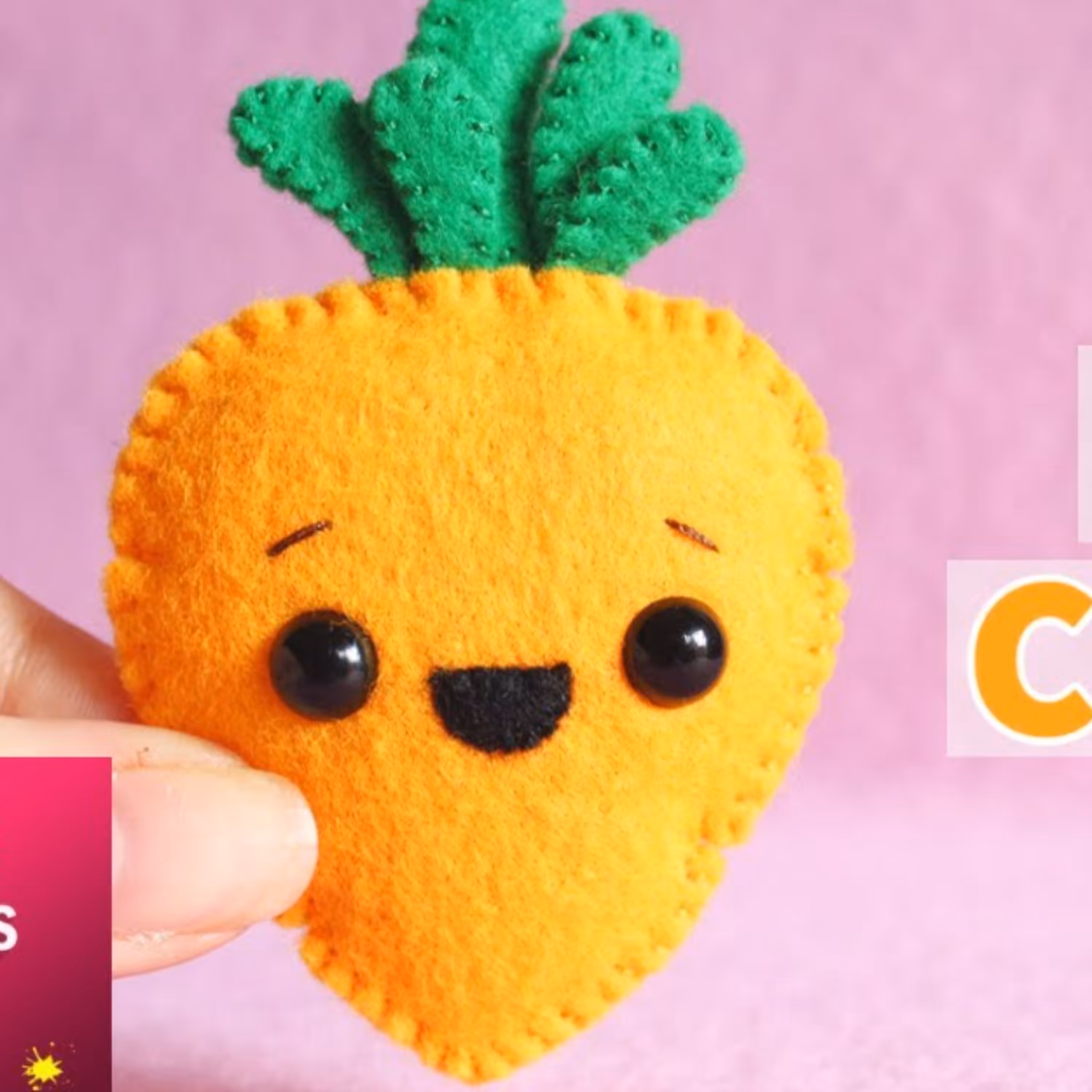 مگنت یخچالی نمدی (طرح هویج کیوت)