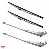 تیغه و بازویی برف پاک کن خودرو مدل استیل کد DOUL-SARKAJ مناسب برای پیکان بسته 4 عددی
