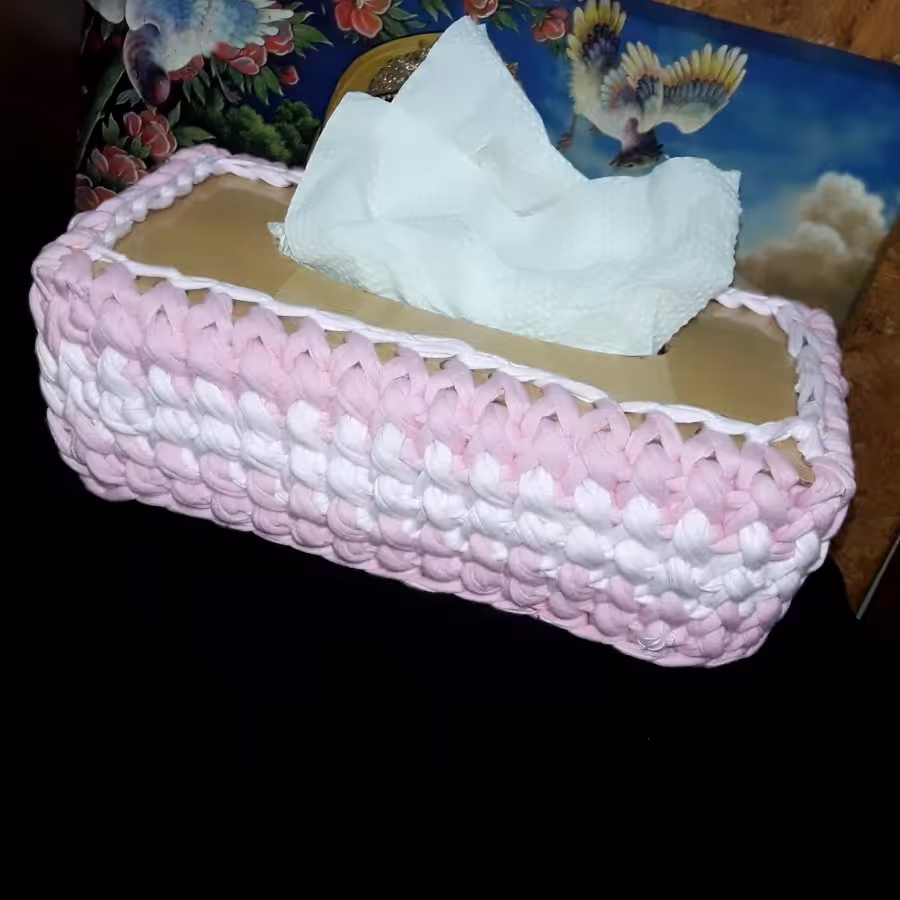 جا دستمال کاغذی دستبافت تریکویی با تنوع رنگ و مدل بافت دلخواه در سایزهای متفاوت با ارسال رایگان