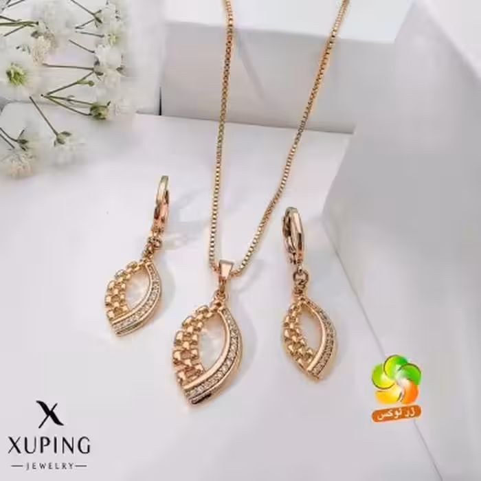 نیم ست مارک ژوپینگ مدل برگ نگین دار