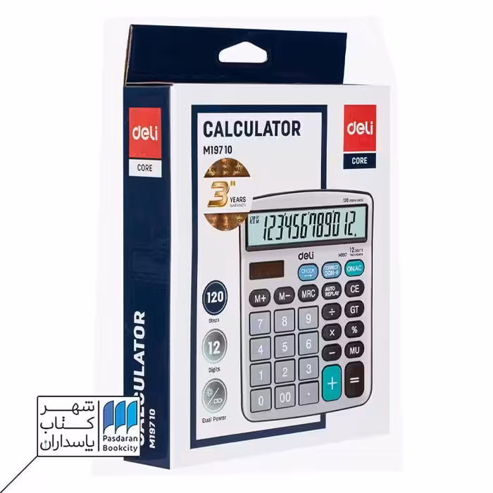 ماشین حساب 12 رقم رومیزی  deli em 19710