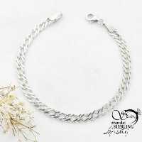 دستبند نقره مردانه ساخت ایتالیا کد 17958
