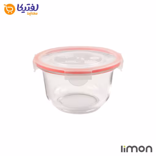 ظرف شیشه ای لیمون گرد دربدار 1.2 لیتری 2077