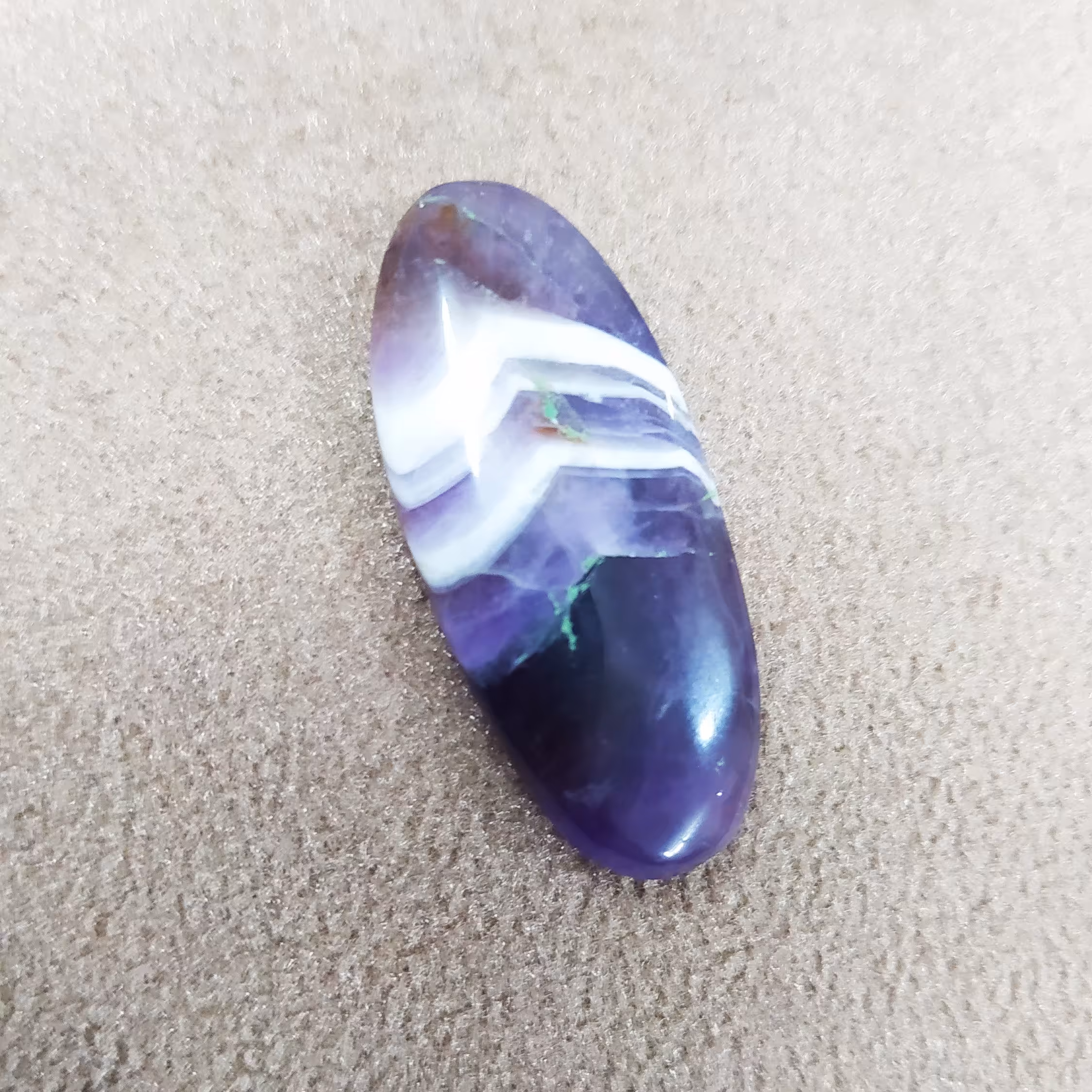 نگین درشت آمیتیست لیس آگات اصل طبیعی معدنی 