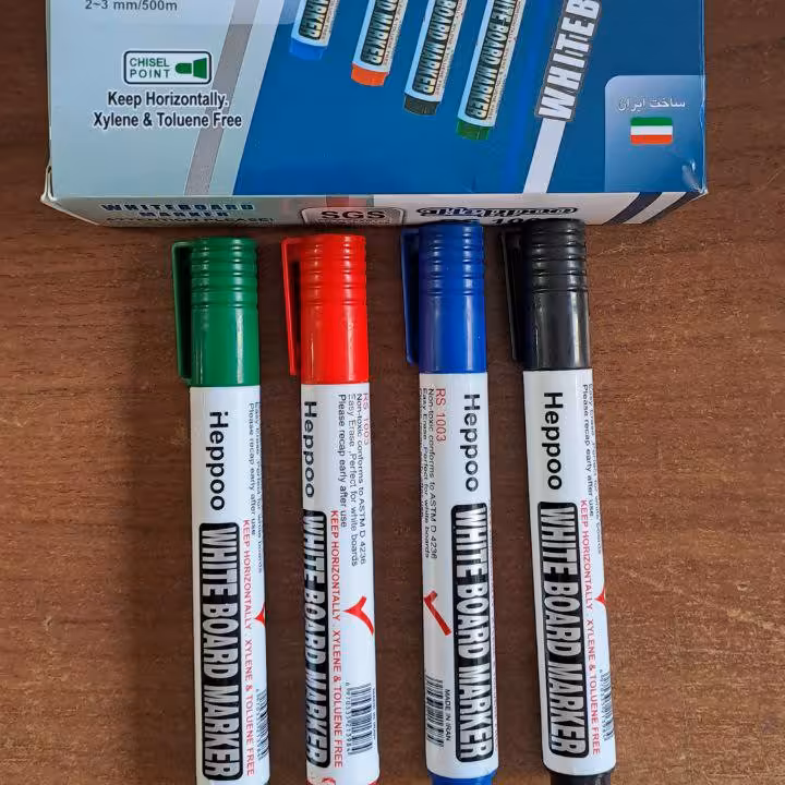 ماژیک وایت برد دررنگ های ابی سبز