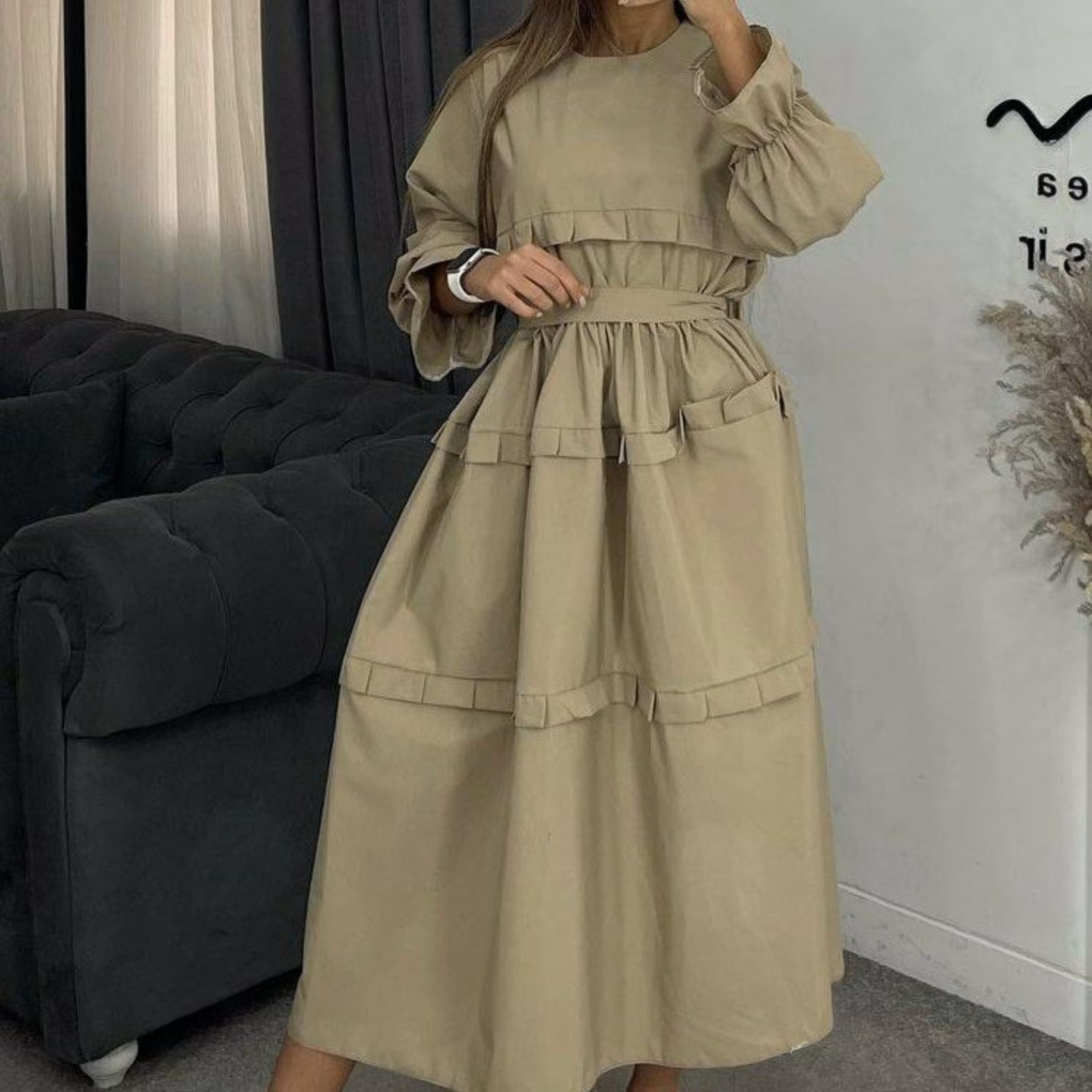 مانتو پیراهنی طبقه ای (پوپلین درجه یک)