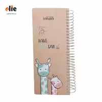 دفترچه یادداشت ایمان مدل تو دو لیست طرح زرافه های شاد