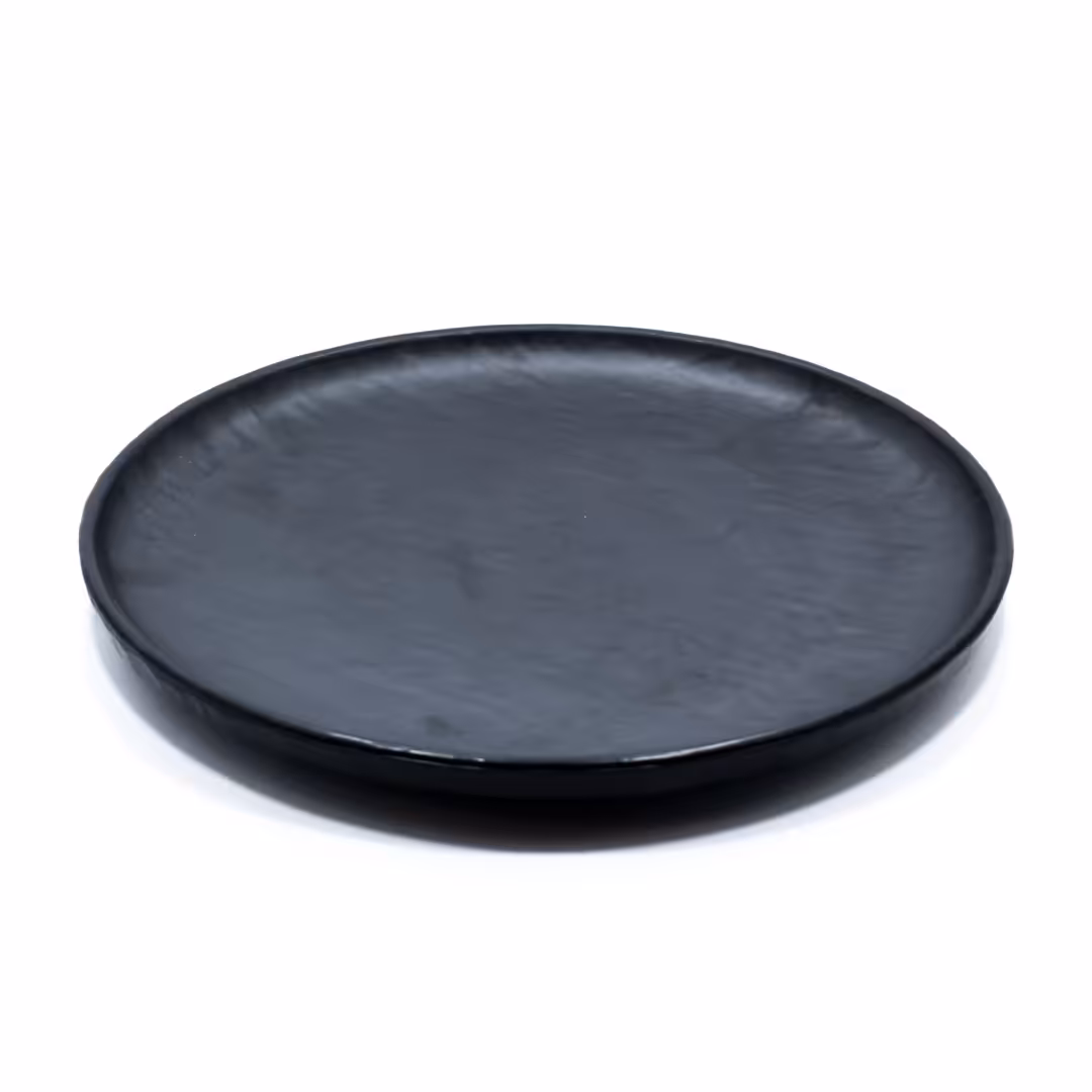 بشقاب گرد مشکی ملامین قطر 30