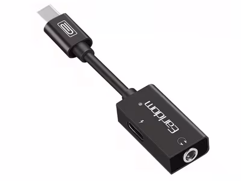 مبدل تایپسی به تایپسی و جک 3٫5 میلیمتری صدا ارلدام Earldom ET-OT32C Type-C to 3,5mm Type-C 12cm