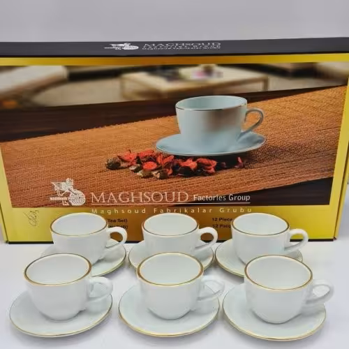 سرویس چایی خوری مقصود مدل دانمارکی خط طلا 