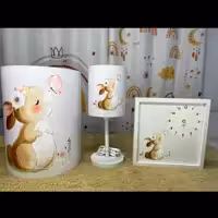 آباژور کودک چاپی طلق نسوز و ضداب بهمزاه سطل لباس و ساعت اتاق کودک هیواد گالری