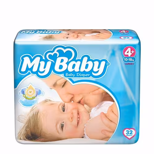 پوشک مای بیبی سایز 4+ ( 32 عددی ) ( مای بی بی )