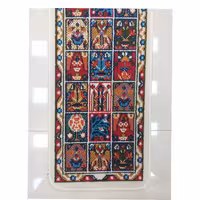 رو پله ی  گلیم  (90-30) -طرح خشتی کرم -  ارسال پس کرایه