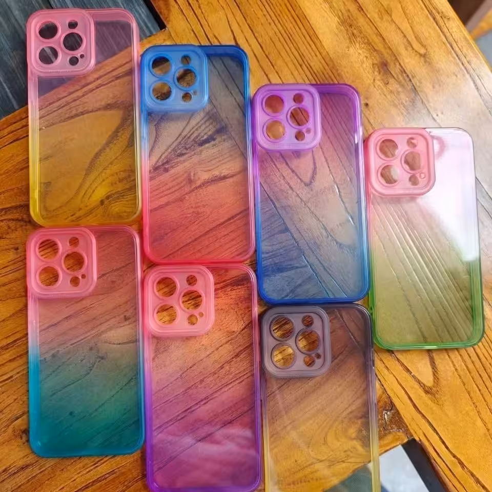 قاب موبایل A73 شفاف رنگی 