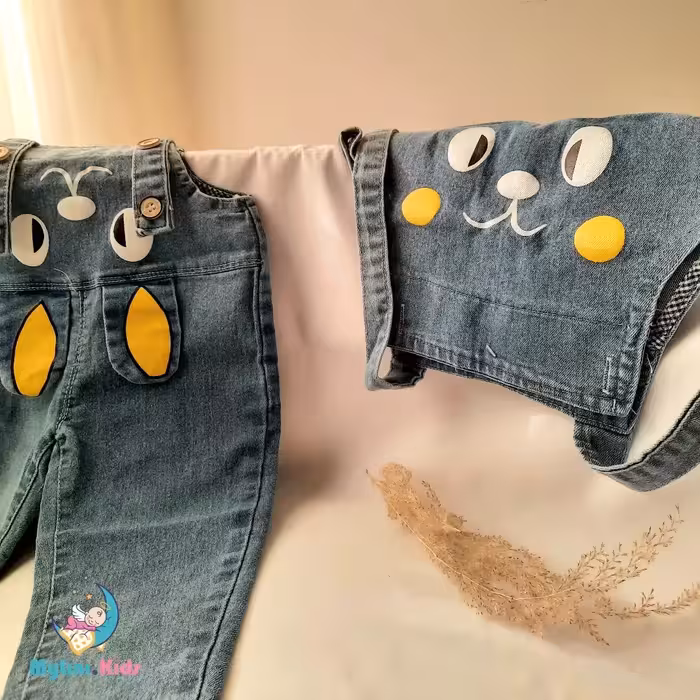 بیلر جین وارداتی شلوار لی بندینکی بچگانه عیدانه