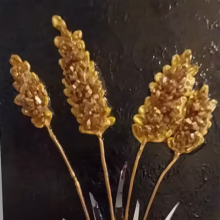 تابلو تکسچر رزینی طرح گندم فانتزی