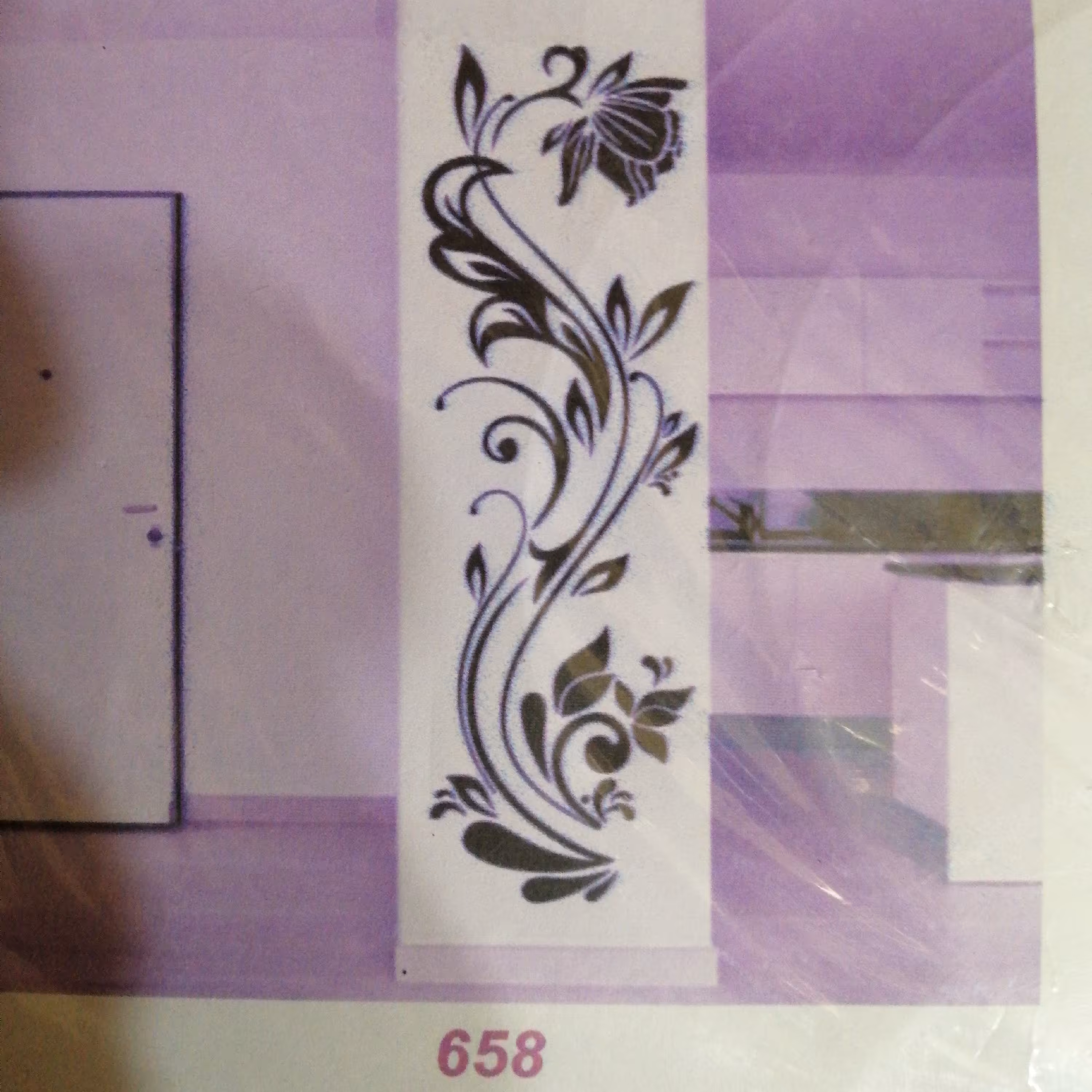 شابلون طرح گل  ایستاده سایز 150 در 50 کد 658