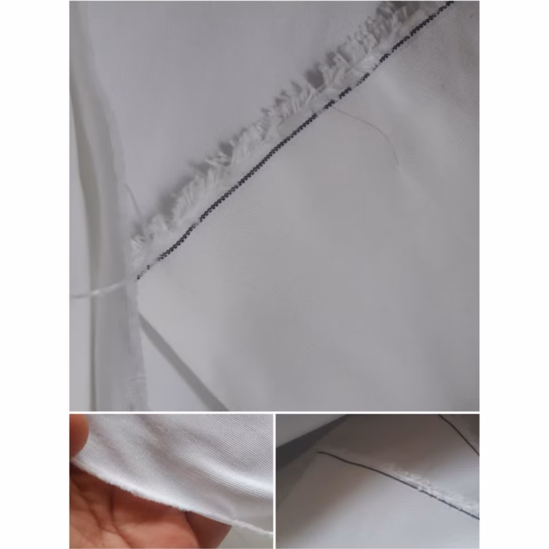 پارچه  پرگیر سفید یک خط