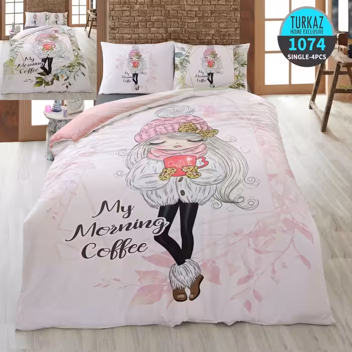 ست روتختی ترک آز کد 1074 تکنفره 4 تکه