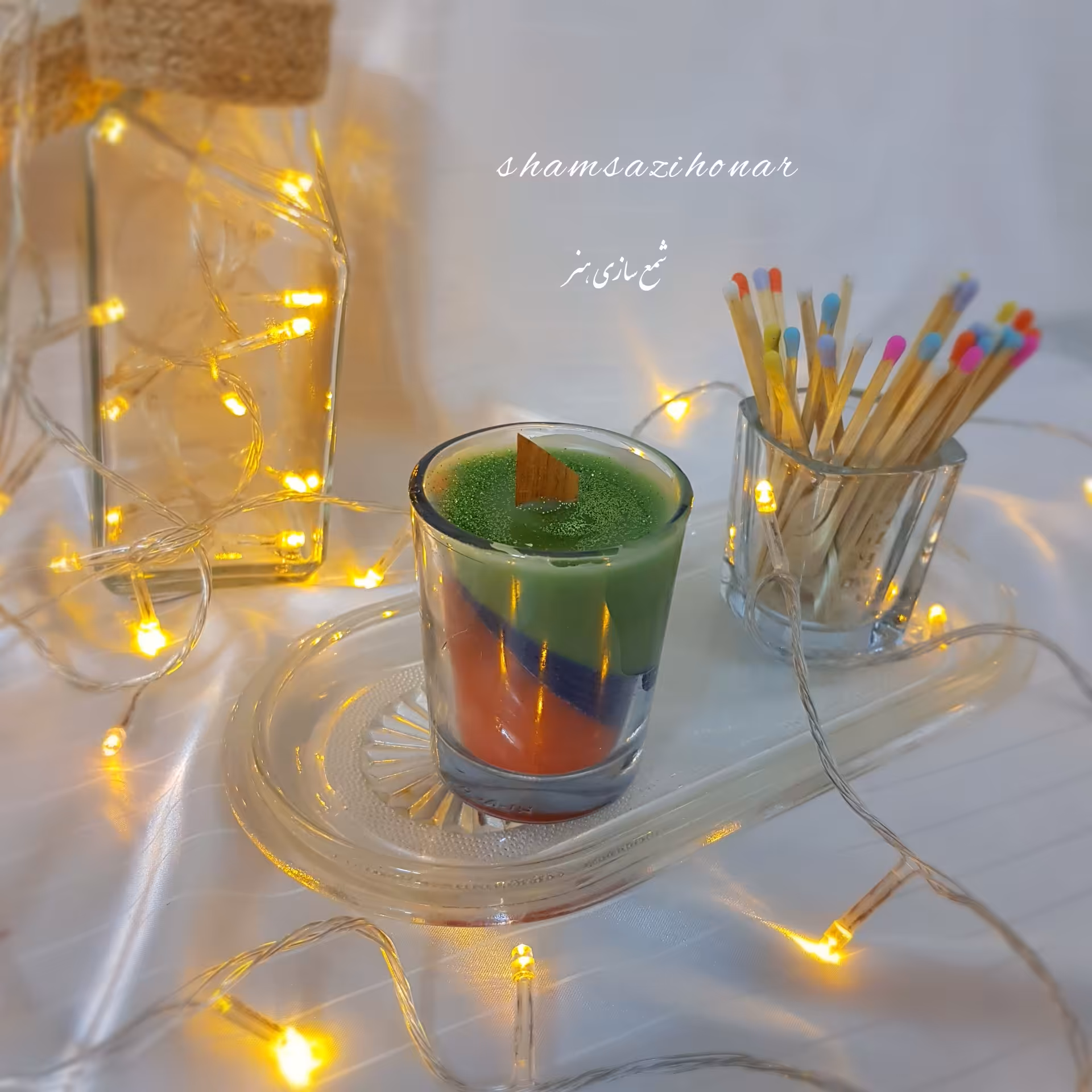 شمع ظرفی شیشه ای