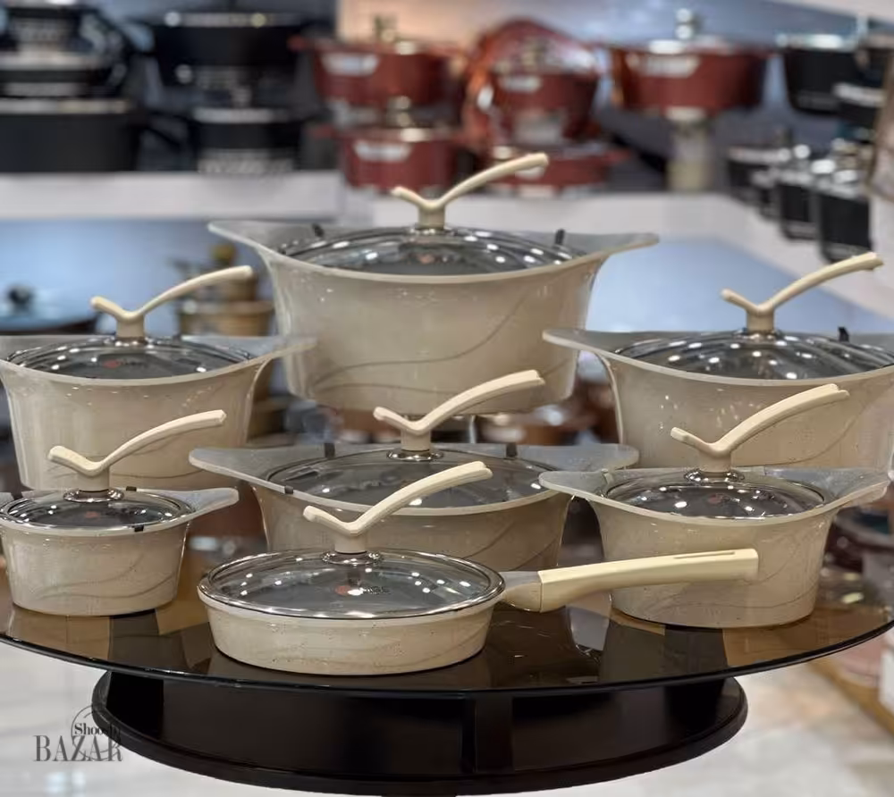 سرویس قابلمه 16 پارچه ام جی اس مدل کره‌ای C سی