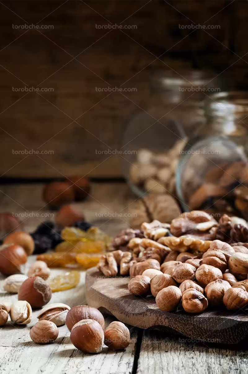 عکس با کیفیت آجیل و خشک بار | گرافیک با طعم تربچه