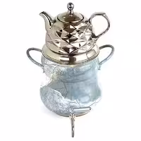 کتری قوری استکانی طرح سنگ