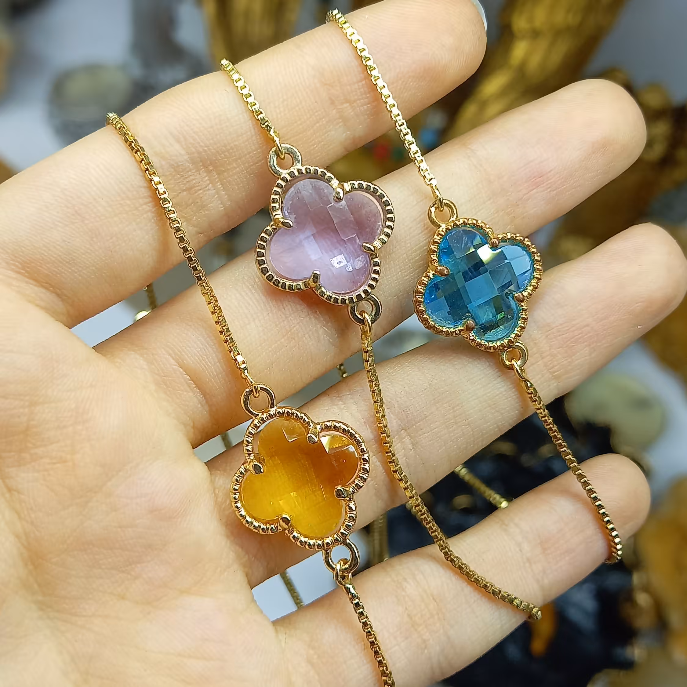 دستبند استیل سواروسکی ونکلیف استیل آسانسوری