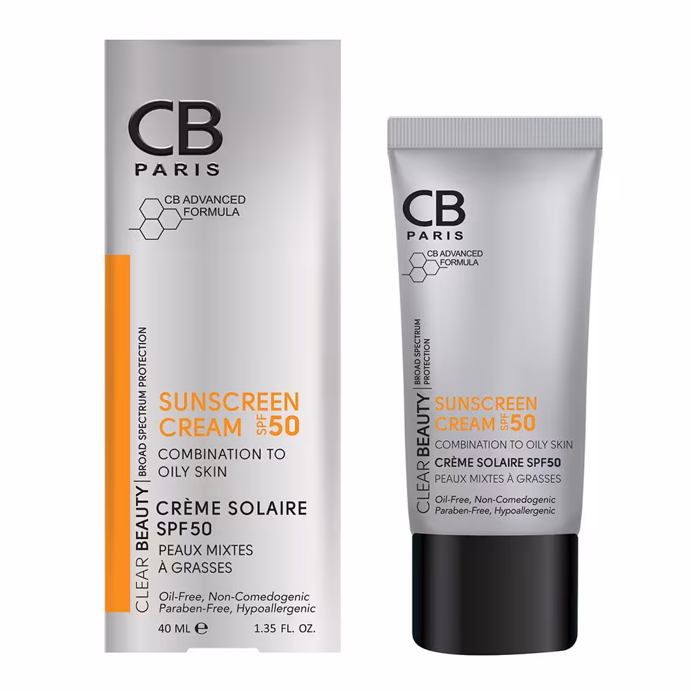 ضد آفتاب CB | قیمت + خرید کرم ضدآفتاب پوست مختلط تا چرب بی رنگ سی بی 
