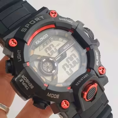 ساعت پسرانه با حاشیه قرمز Digital watch