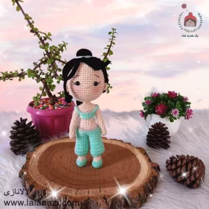 عروسک بافتنی پرنسس یاسمین ( کد 60361  )