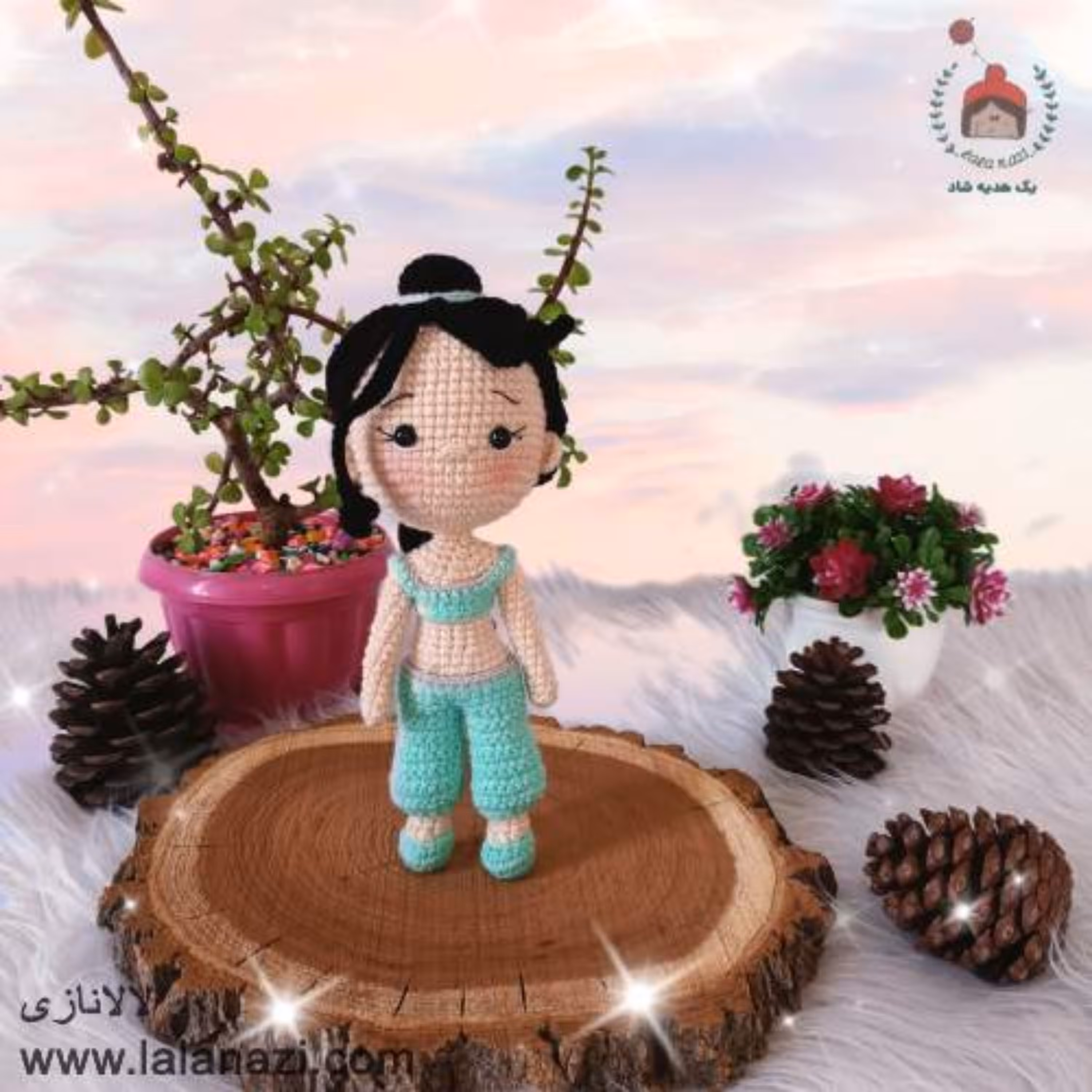 عروسک بافتنی پرنسس یاسمین ( کد 60361 )