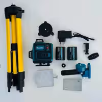 تراز لیزری ماکیتا 4 بعدی 16 خط چهار دوربینه همراه با وسایل کامل و ریموت دار و قابلیت اتصال به گوشی و سه پایه 120 سانتی