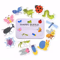 پازل با قوطی فلزی مدل حشرات کد P/100109/F