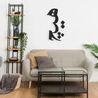 استیکر دیواری هیچ چوبین از جنس چوب MDF - استیکر چوبی