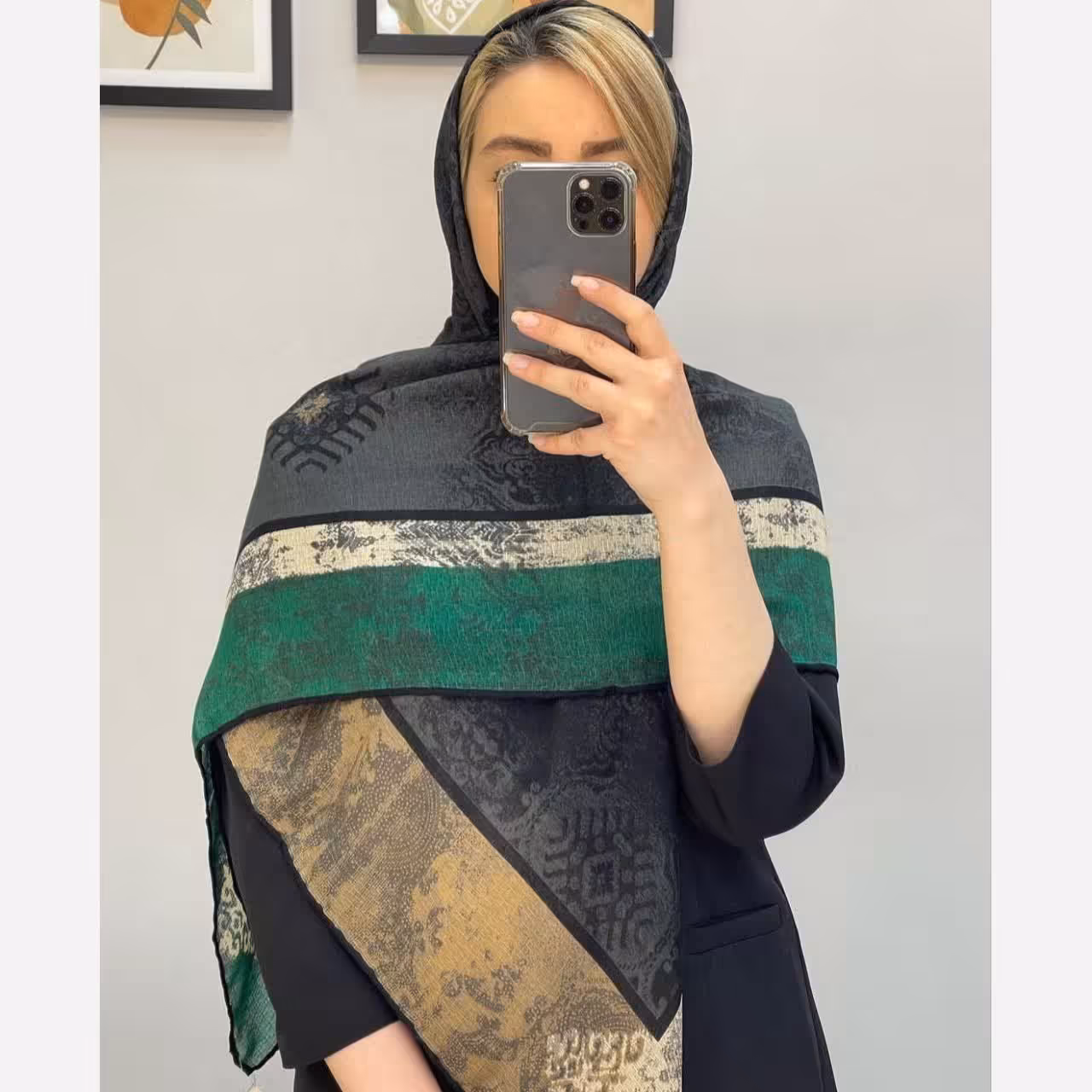 روسری نخی چاپ دیجیتال