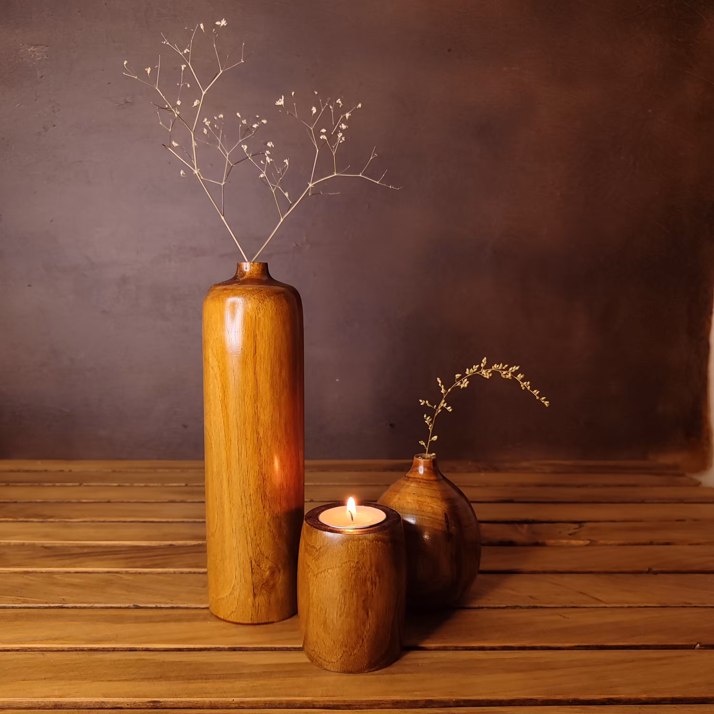 ست گلدان و جا شمعی(پس کرایه)