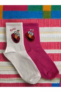 جوراب چند رنگ مردانه و زنانه تنیس کالج 6 قطعه کارتونی Forever