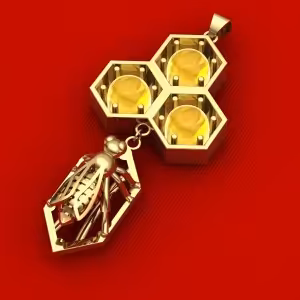 گردنبند نقره زنبور و کندو