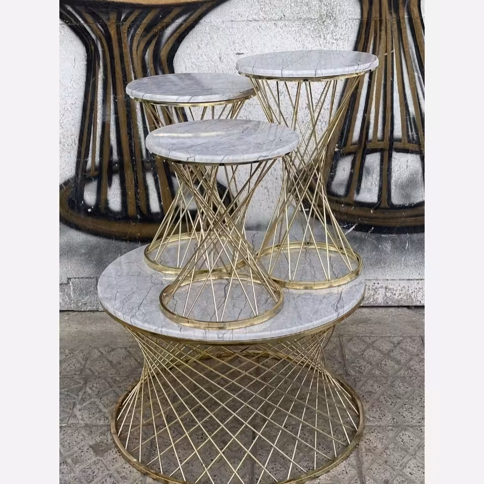 میز عسلی و جلو مبلی مدل مسوار ضربدری(آبکاری درجه 1 فورتیک)(ارسال با باربری و به صورت پس کرایه)