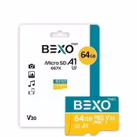 کارت حافظه BEXO ظرفیت 64 گیگابایت microSDHC سرعت 100MB | amazonchi